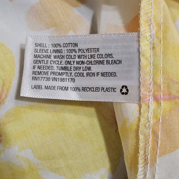 White and Yellow Floral Shift Dress Size XS New with Tag - Picture 4 of 5